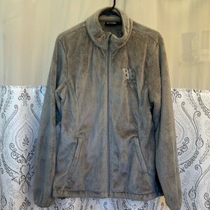 NASCAR number 88 Dale Junior long sleeve zip up gray fleece with two zip pockets